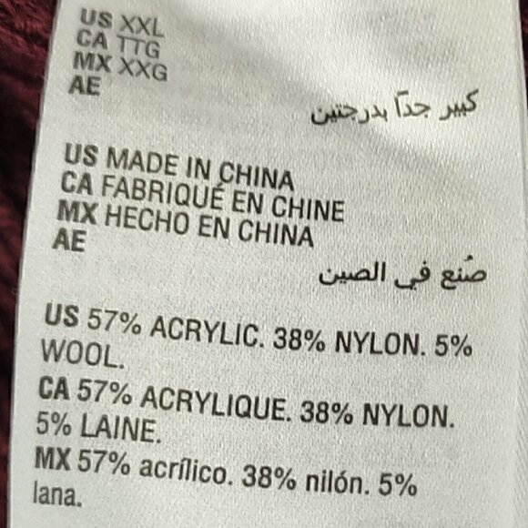 INC Womens Waffle Knit Side-Zip Pullover Purple Sweater Size XXL - Picture 10 of 11